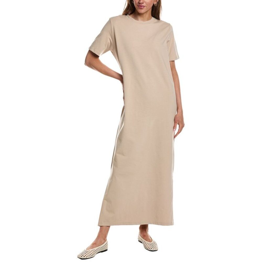 Ichi Womens  Neisha Maxi T-Shirt Dress, Beige